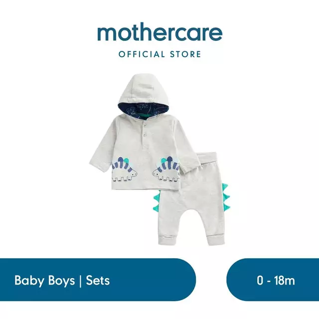 Mothercare Dinosaur Jog Set - Set Pakaian Bayi Laki-laki (Abu-abu)