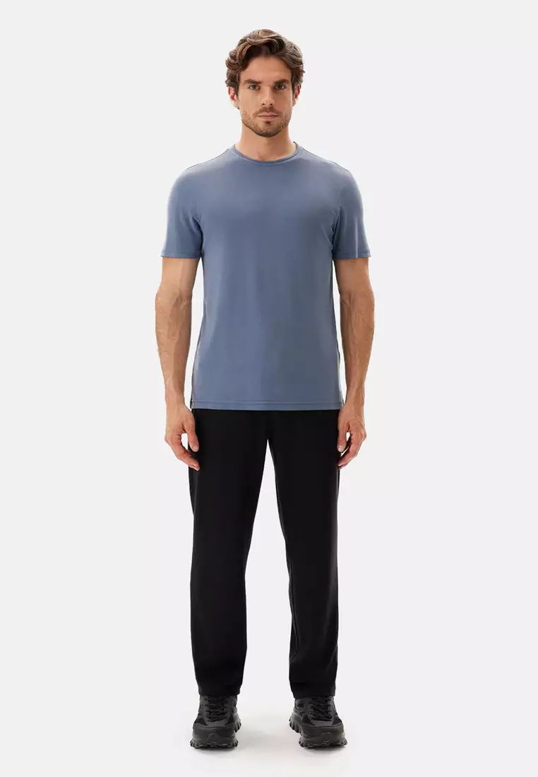 Indigo T-Shirt, Crew Neck, Regular, Short Sleeve Loungewear for Men