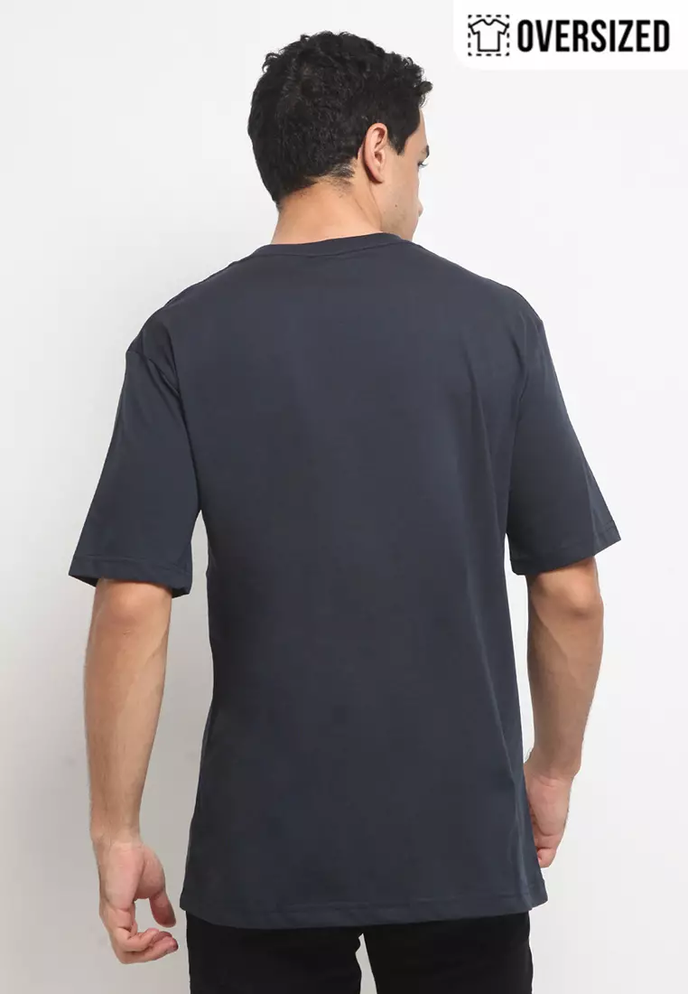 POLICE T-Shirt Cotton Combed Oversized Pria 2079180181