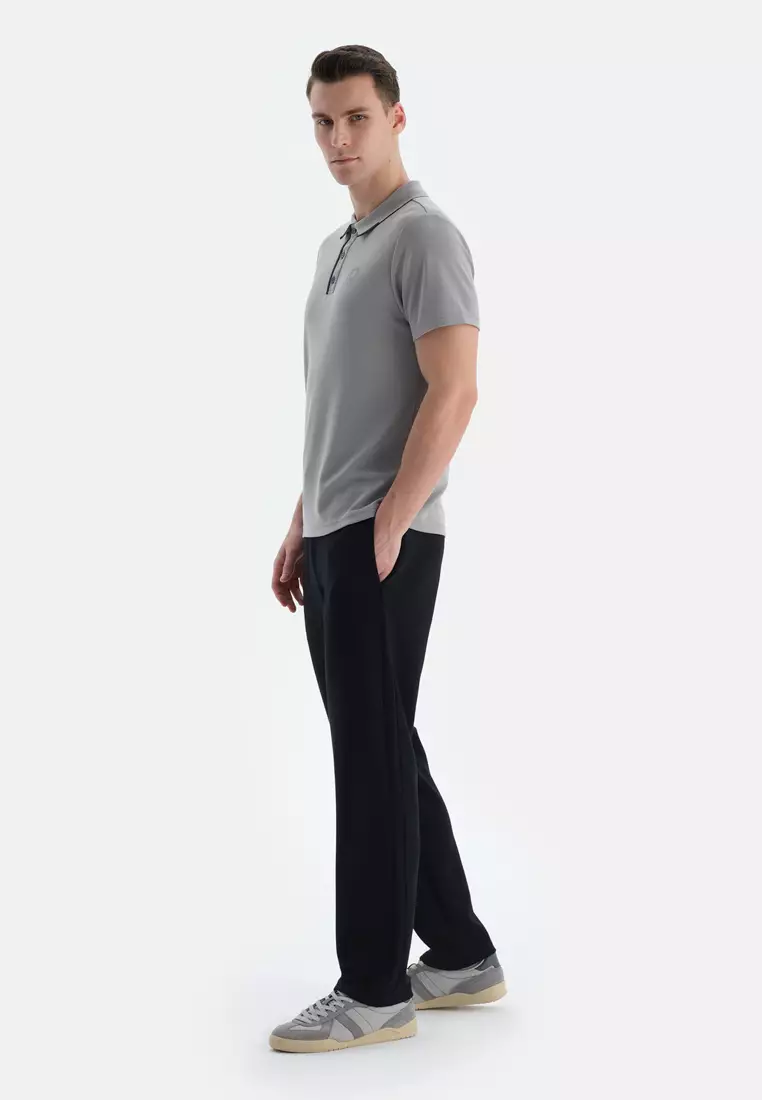 Black Trousers, Regular, Long Leg, Activewear for Men