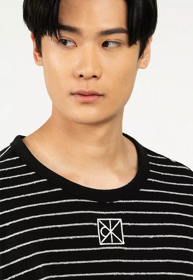 Ls Crepe Stripe Tee - Calvin Klein Jeans