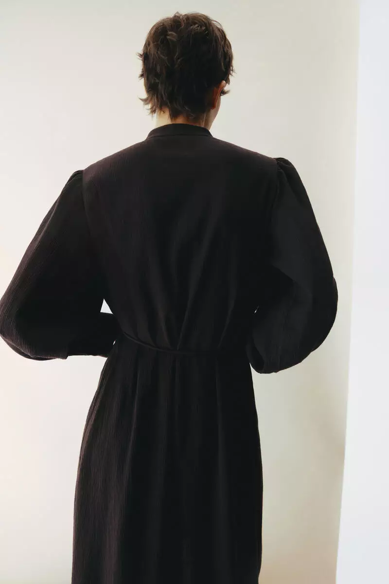 Lace-detail cotton dress