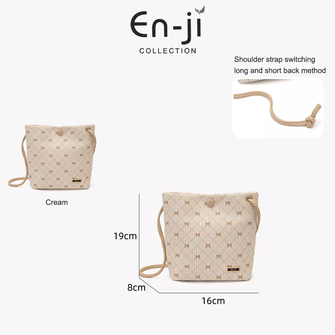 En-ji Yumei Slingbag Wanita Warna Cream
