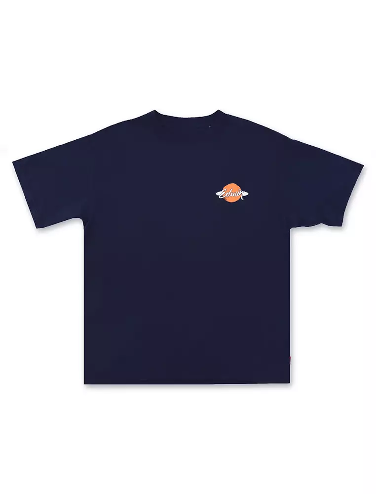 CHEVRON Dark Navy Kaos Pria Lengan Pendek SS - Top Man Graphic Tee