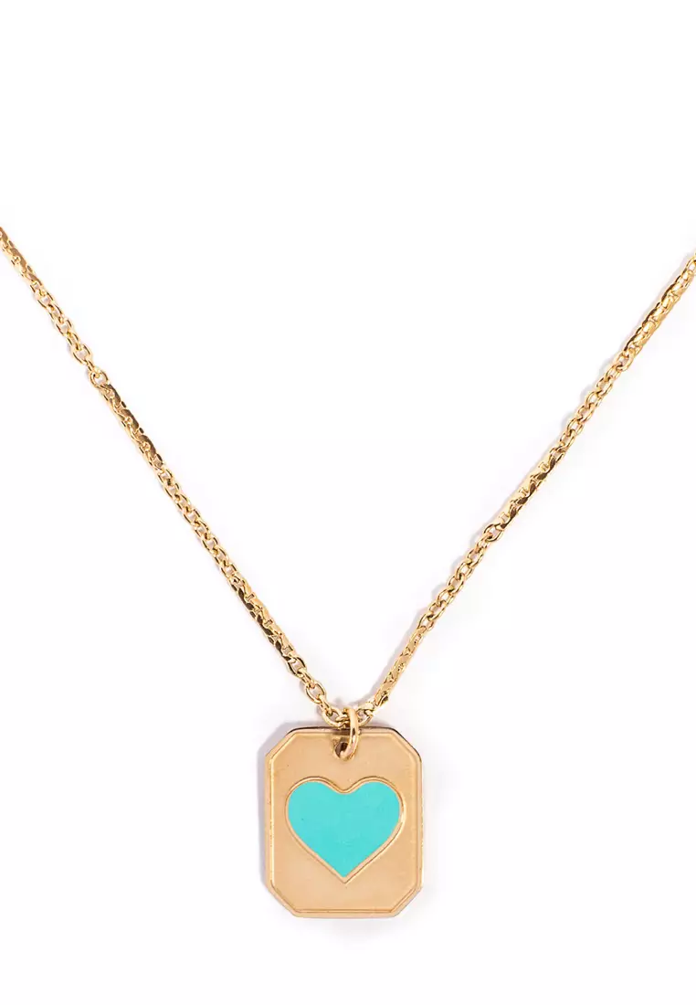 Gold sale turquoise necklace