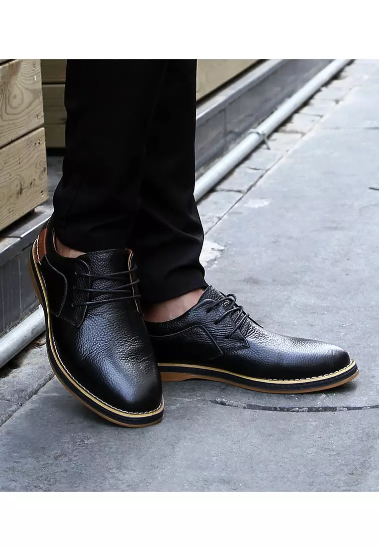 Grain Leather Derby Shoes YY6111