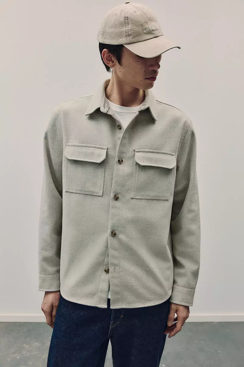 Regular Fit Felted overshirt