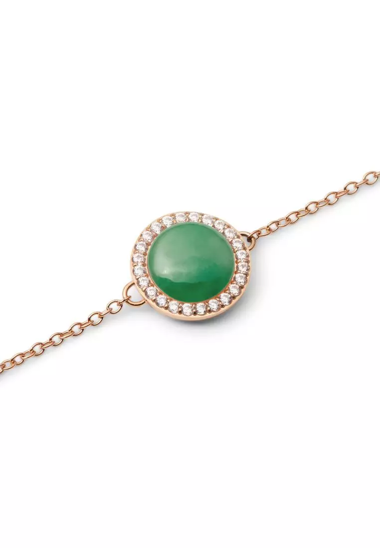 Audrey Bracelet Jade Rose Gold - Unisex Bracelet for women and men stainless steel Bracelet DW Official Authentic Original