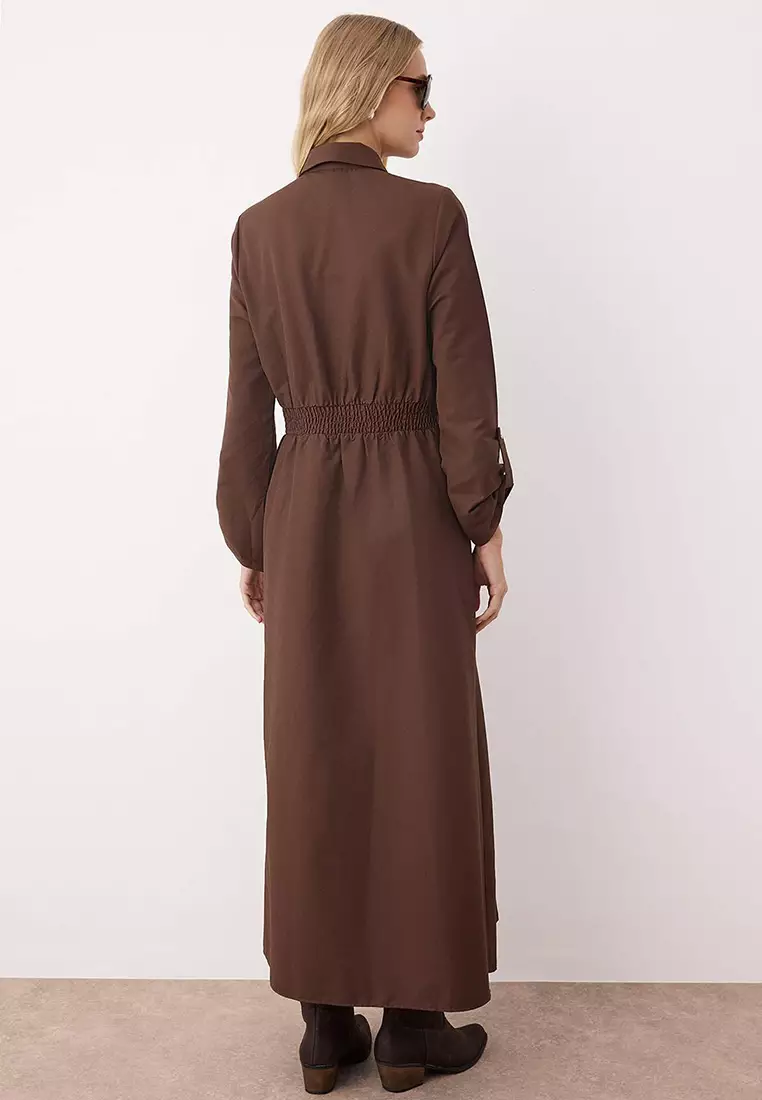 Zipper Detailed Gabardine Dress