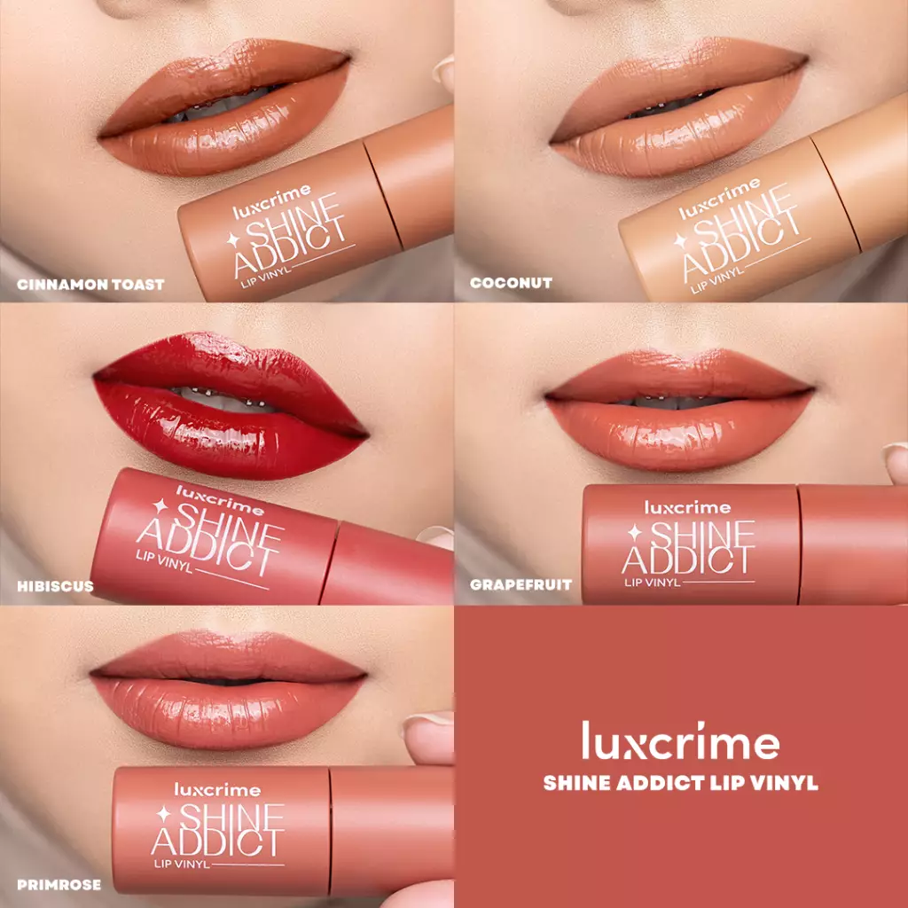 Luxcrime Shine Addict Lip Vinyl- Hibiscus
