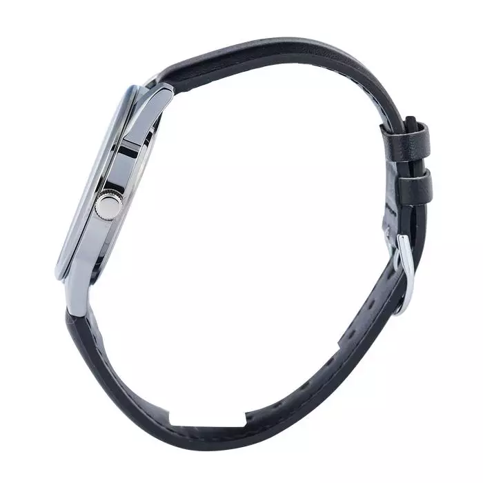 Casio MTP-V005L-1B5UDF Silver Kulit Hitam