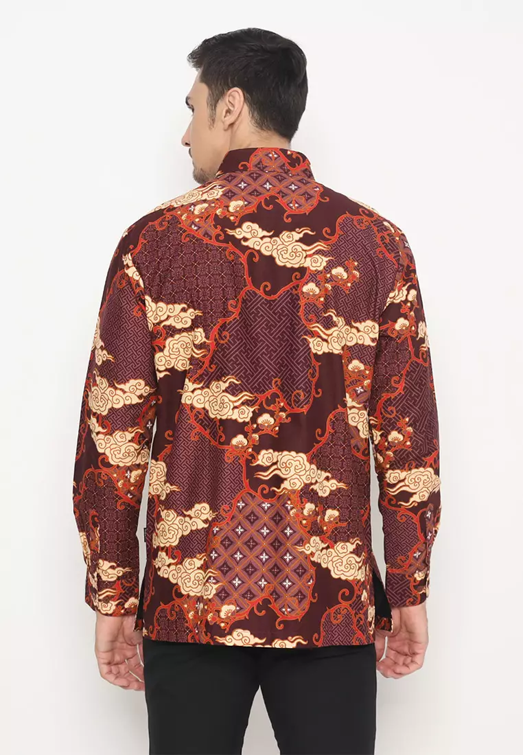 Hadinata Batik Pria Kemeja Panjang Furing Caraka Cinta