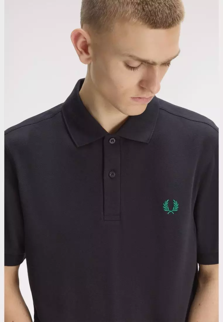 Fred Perry M6000 The Twin Tipped Fred Perry Shirt (Navy / Sport Green)