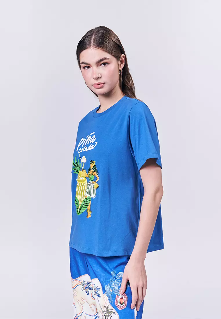 Summer Tees 2025 Piña Short Sleeve Shirt Top