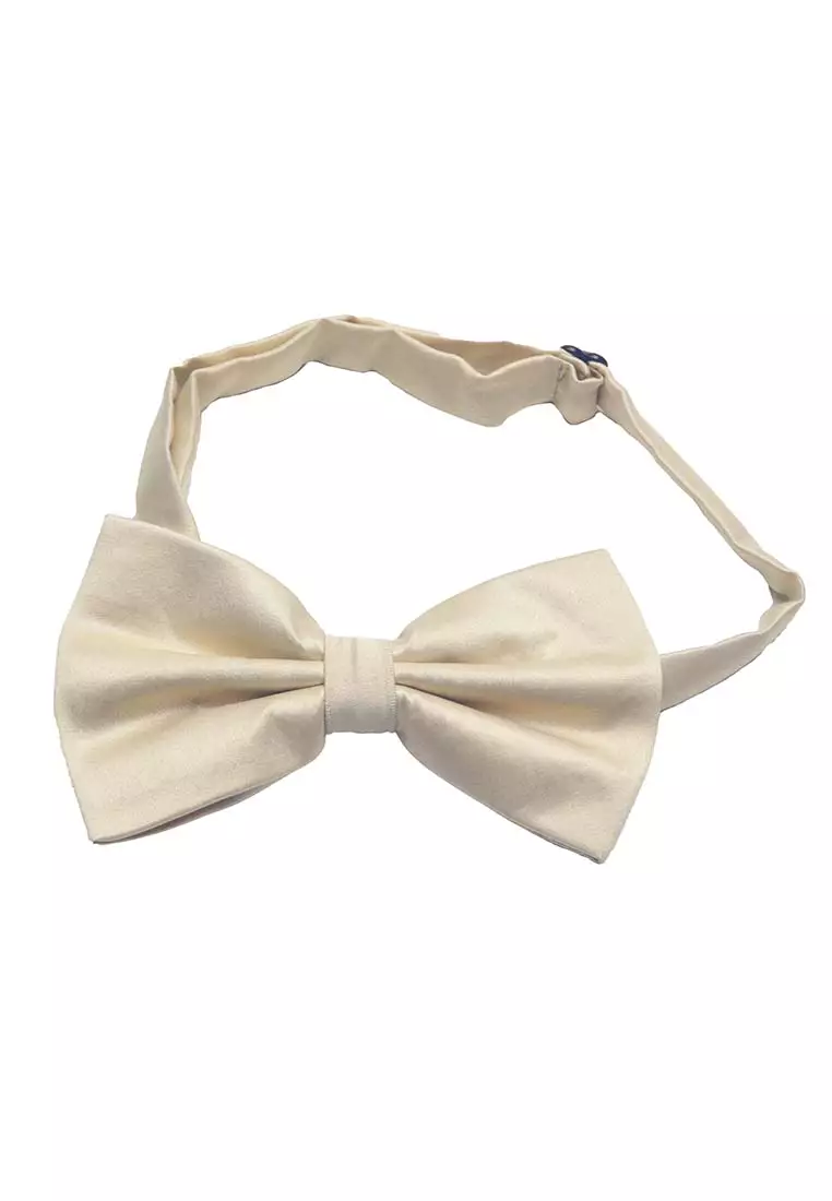 Houseofcuff Dasi Kupu Bowtie Pocket Square Saputangan Krem Muda A13