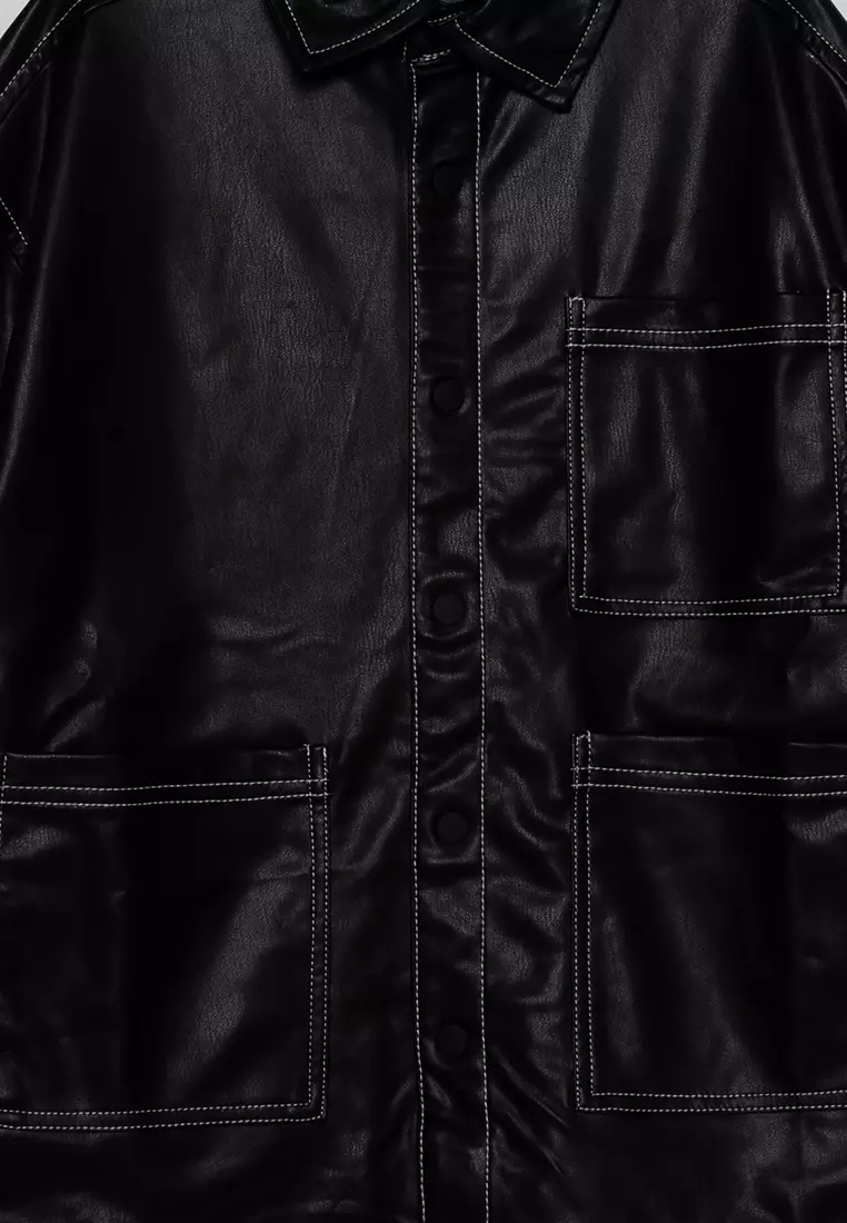 ジャケット・アウター 00's fake leather shirts jacket ZARA Women's Jackets | ZARA United States