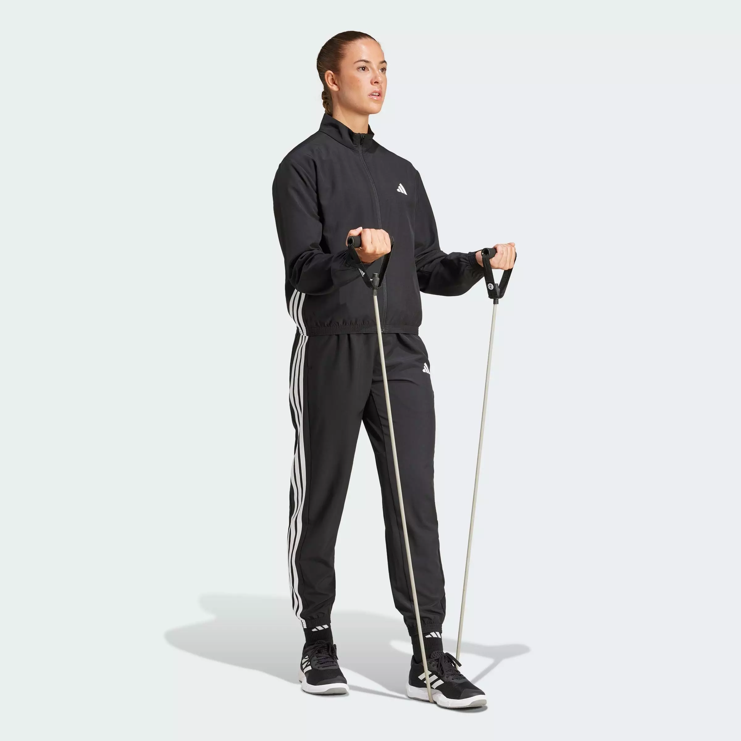 Gym & Training Train Essentials 3-Stripes Woven Warm-Up Jacket Women Black JD6539