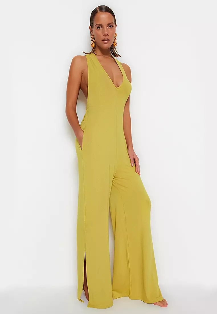 Jual Trendyol Knitted Backless Jumpsuit Original 2024 ZALORA Indonesia