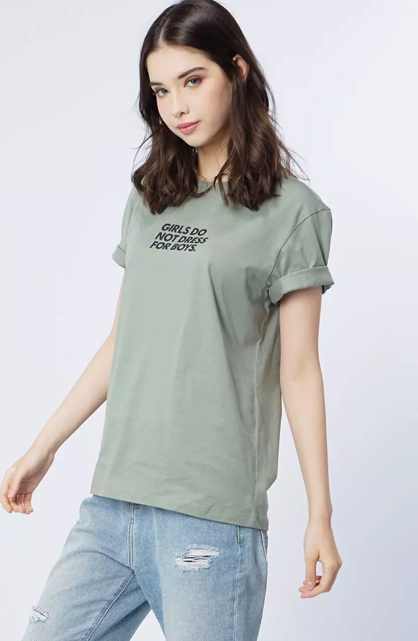 Kaos Wanita Behati Dusty Green