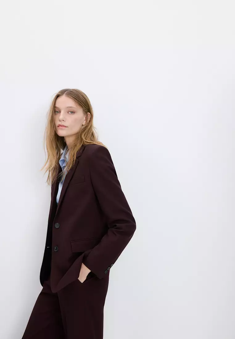Straight-Fit Suit Blazer