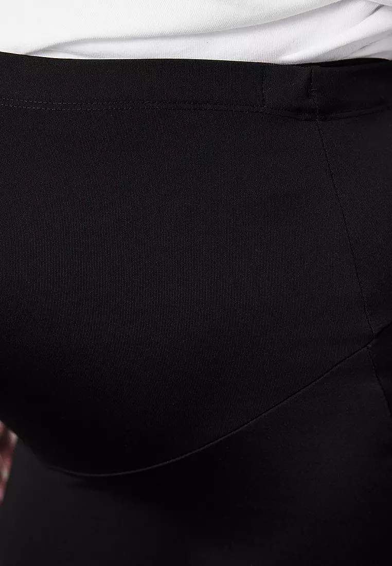 High Waist Adjustable Tummy Panel Maternity & Plus Size Leggings