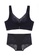 ZITIQUE black Women's Latest Elegant Sexy Non-wired Lingerie Set (Bra And Underwear) - Black 074FDUSC1C851AGS_1
