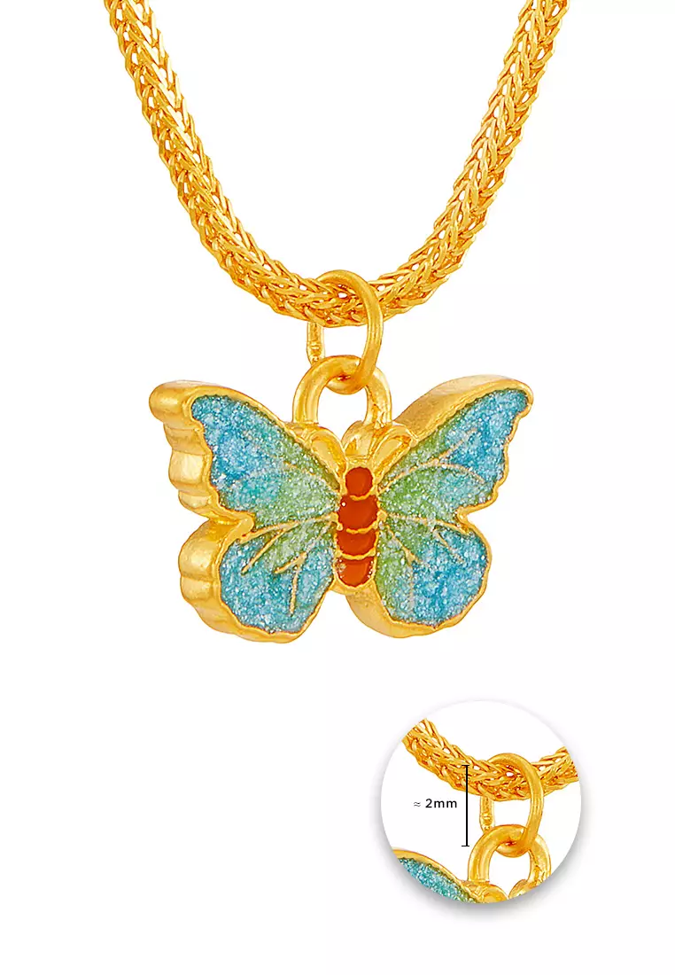 HABIB 999/24K Yellow Gold Pendant (Butterfly) 9GP01190525