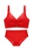 ZITIQUE red Women's Winter Comfortable Non-wired Push Up Lingerie Set (Bra And Underwear) - Red F8F11US7243280GS_1