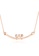 SUNRAIS Premium Silver S925 Rose Gold Bow Necklace B2450AC72DFA07GS_1