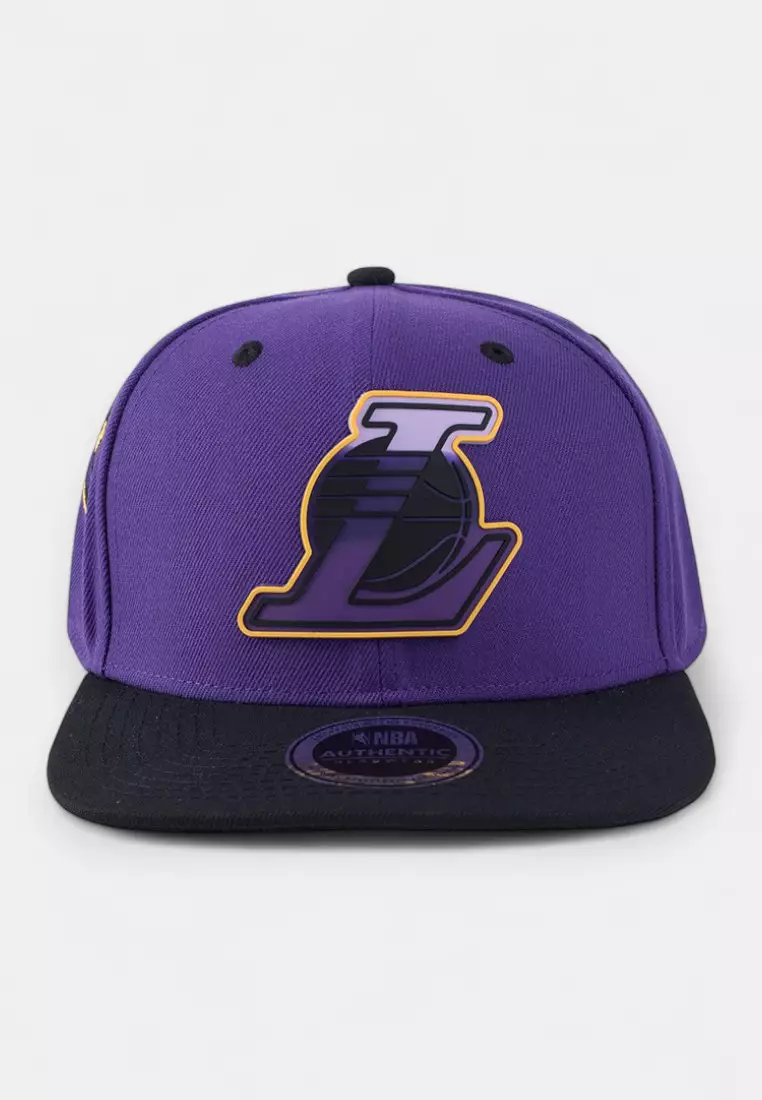 Los Angeles Lakers Flex Fit Flat Cap Real Hoops Collection