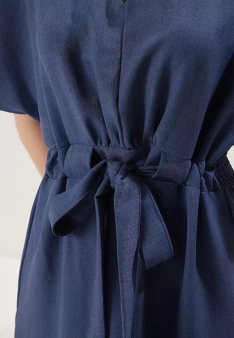 Tie Detail Midi Dress