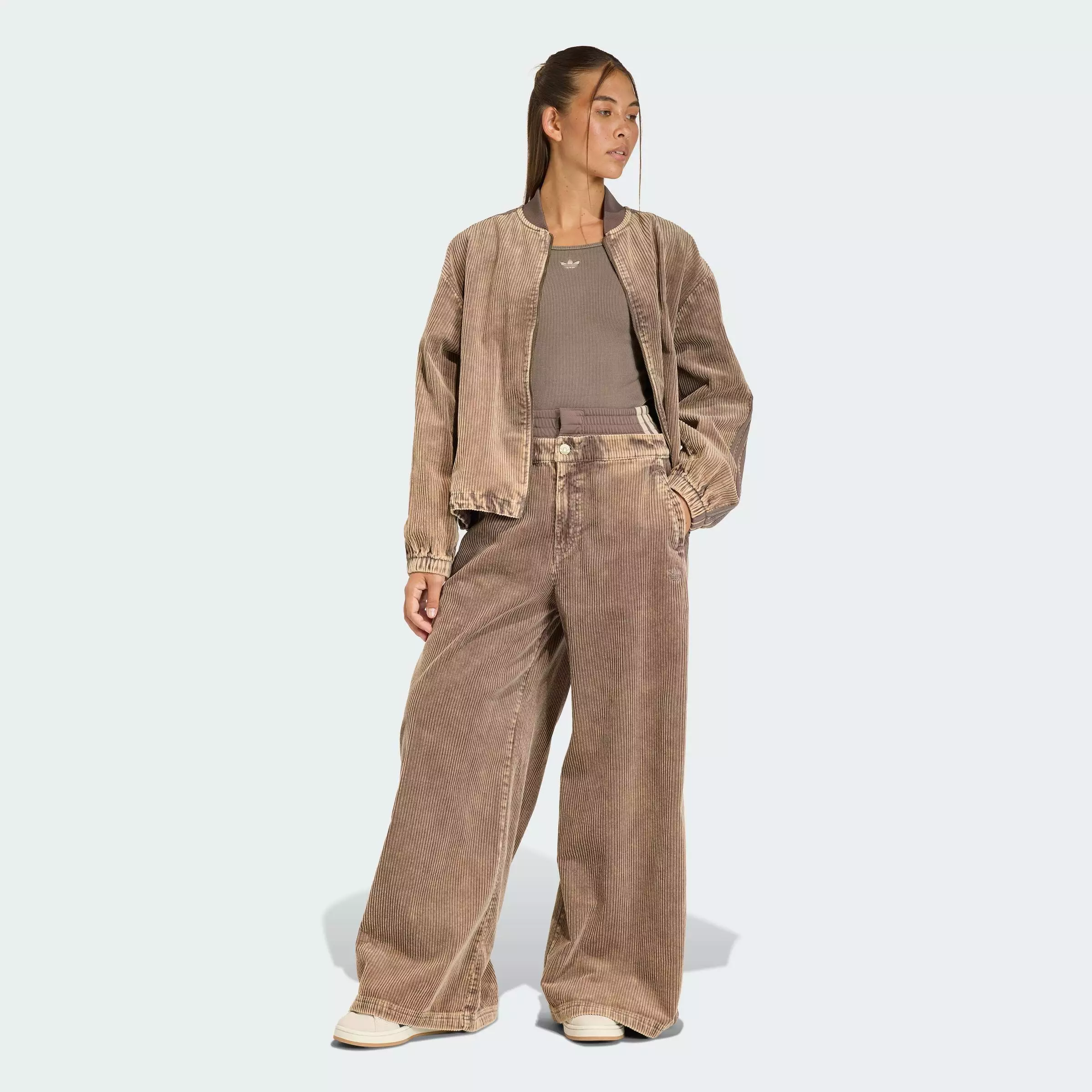Lifestyle CORDUROY SST OVERSIZED PANTS Women Brown KD8782