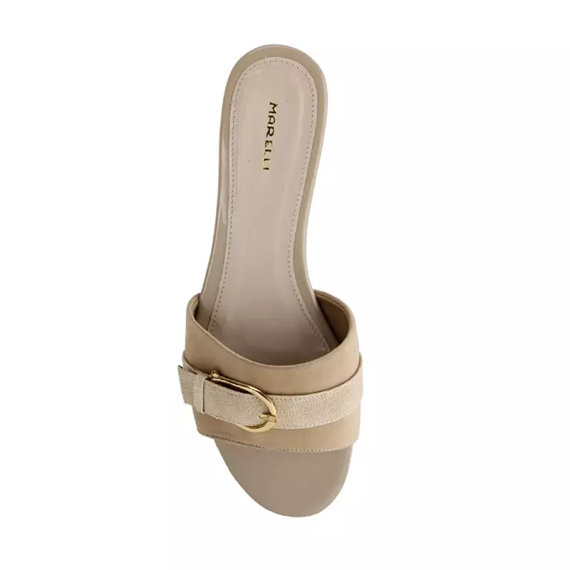 Cortis Sandal wanita Flat Slip On - Cream