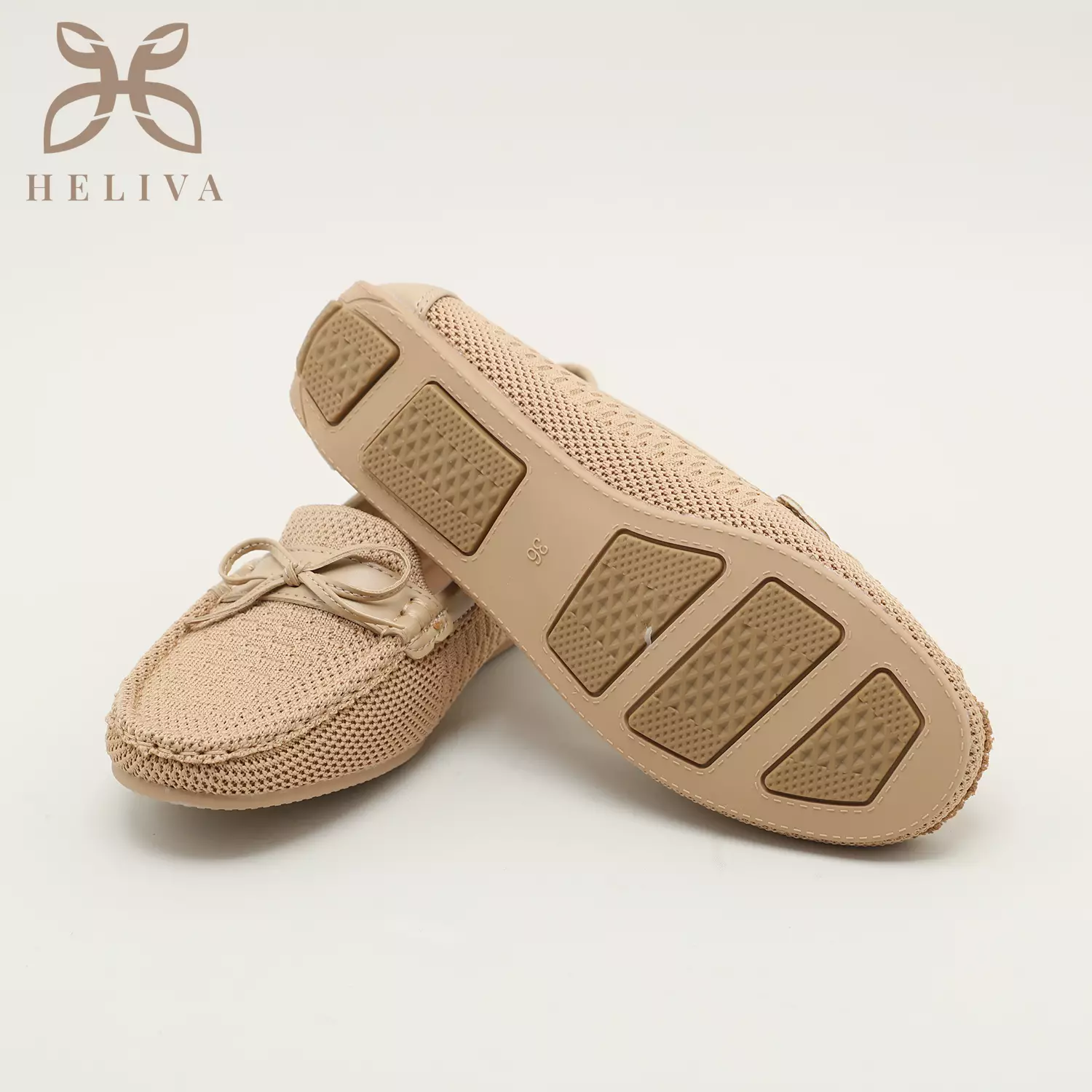 Heliva Valencia Loafers Bow Women Shoes Knitted
