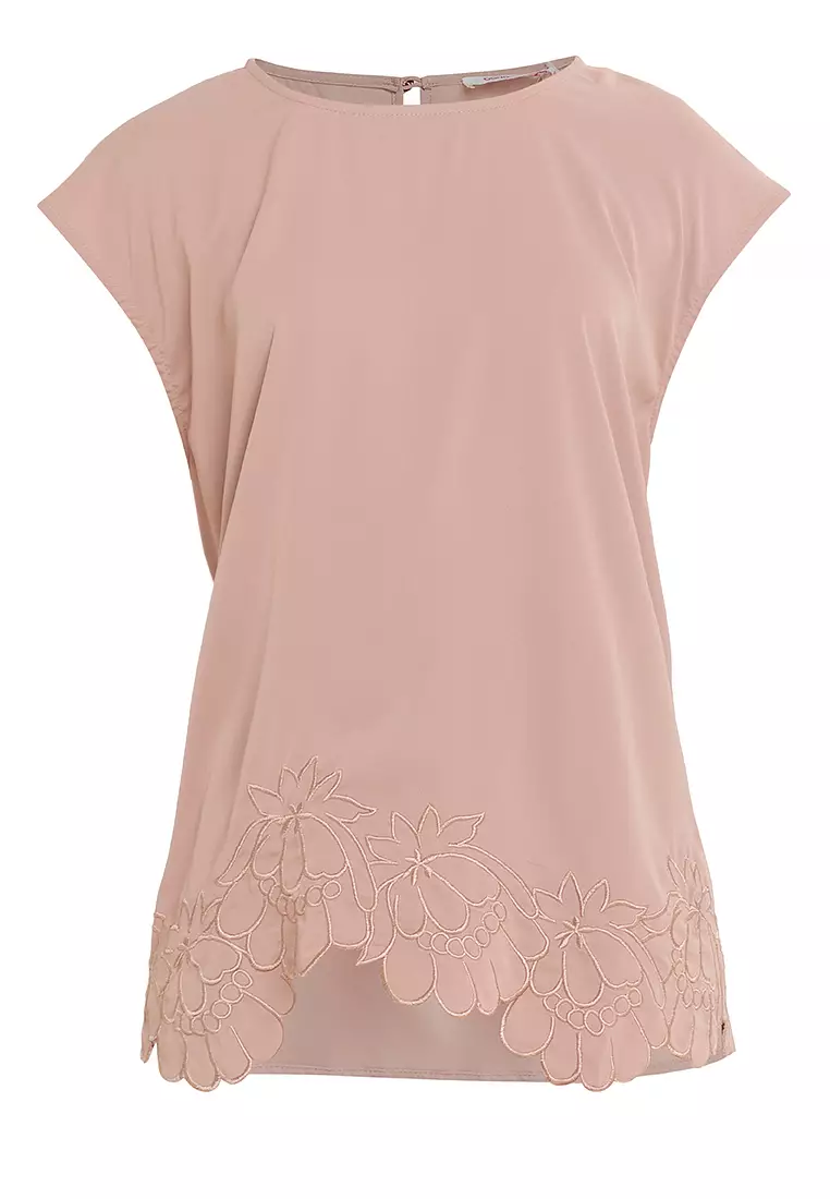 Carone Embroidery Hem Filipiniana Blouse