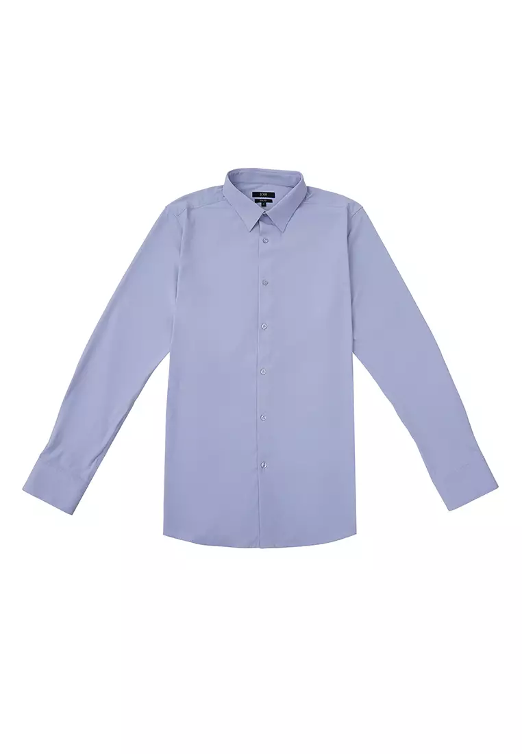 Jobb Beverly Kemeja Pria Lengan Panjang Slim Fit Light Grey