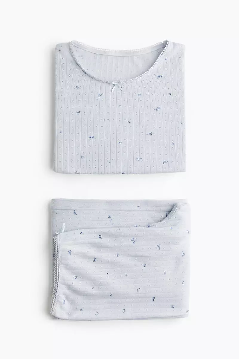 Pointelle jersey pyjamas