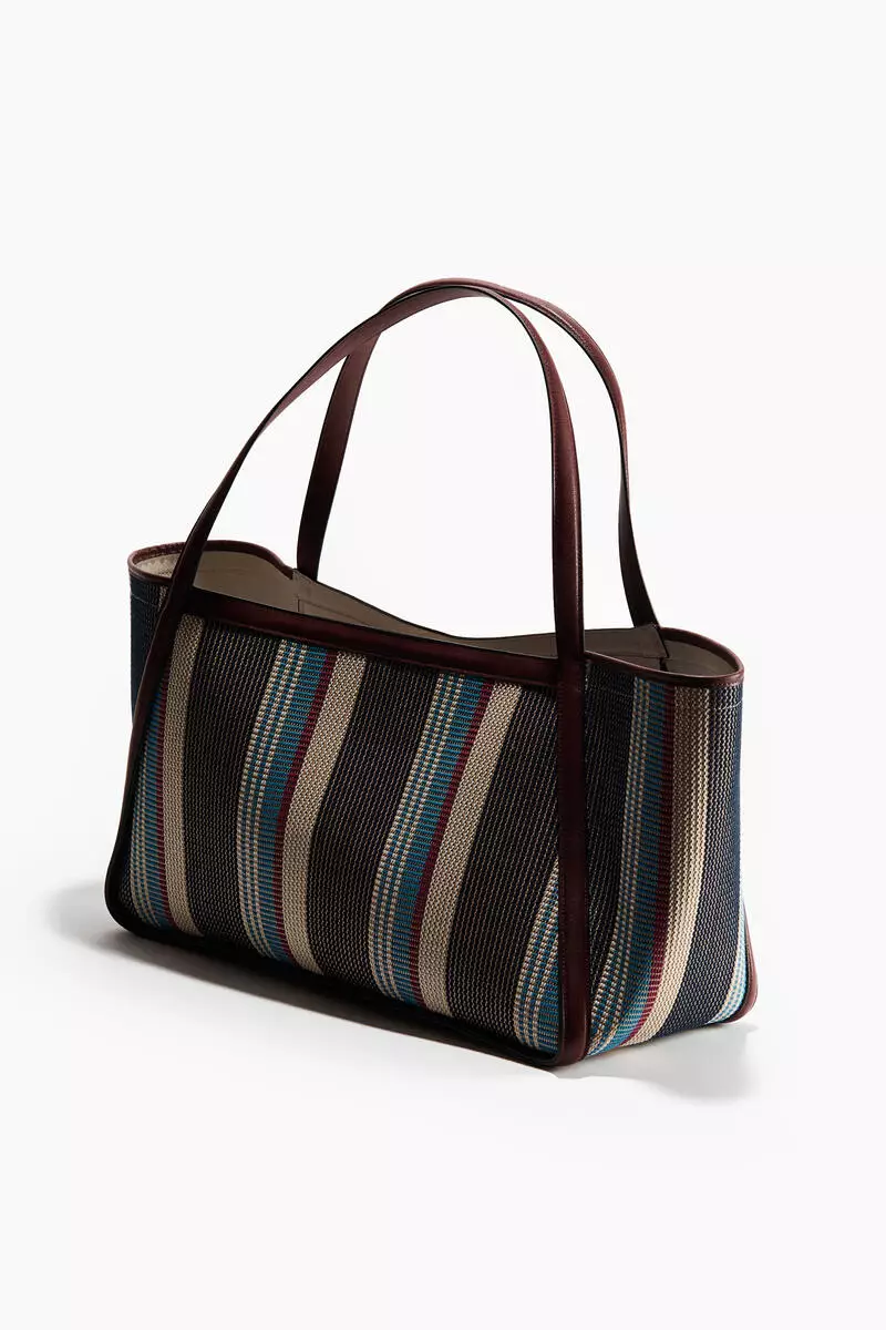 Jacquard-weave shopper
