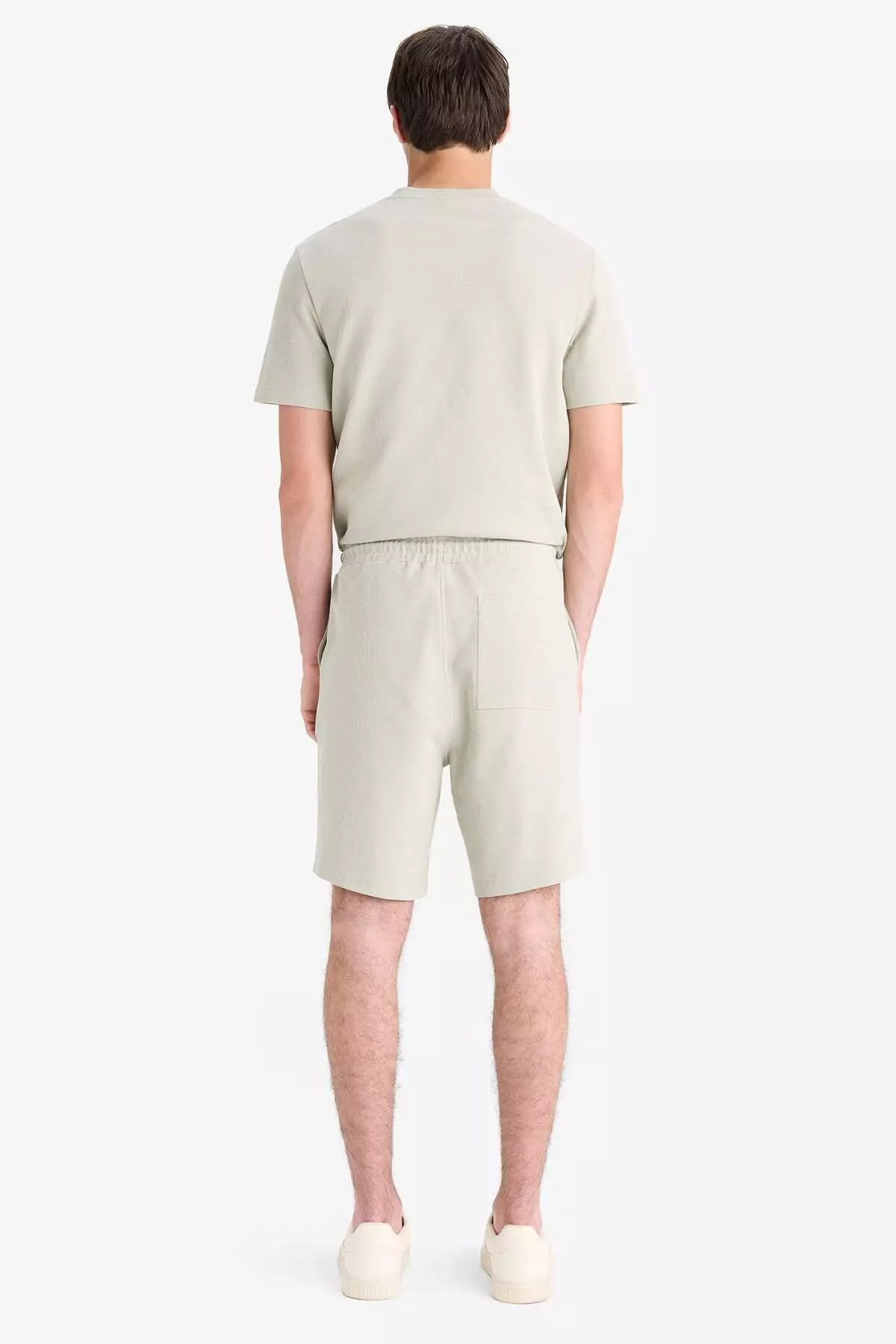 Regular Fit Textured Waist Lace-Up Shorts E2588Ax25Sm