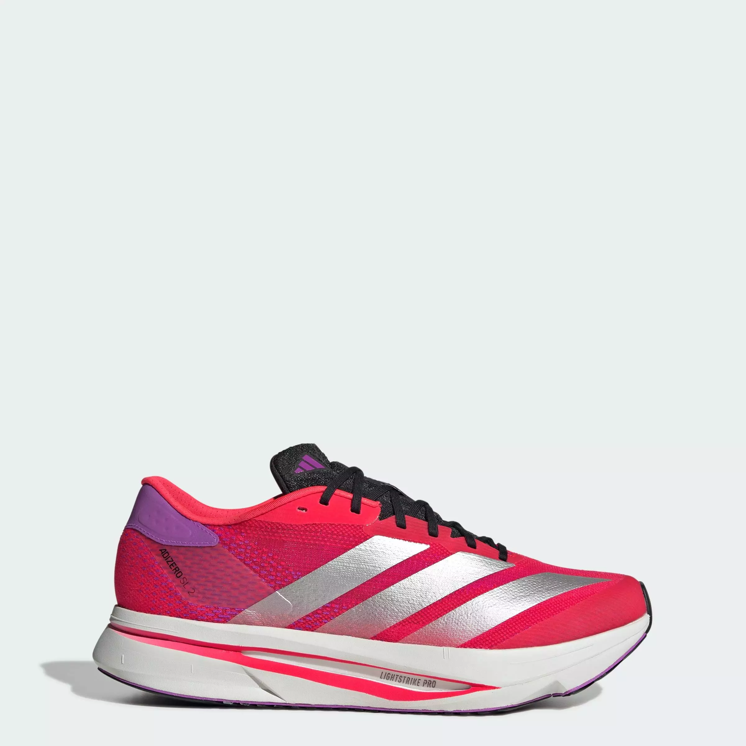adidas gazelle silver green womens adidas Adizero Evo SL 'Silver Metallic Lucid Red' main image 1