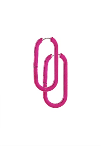ALDO pink Elektro Hoop Earrings A718FAC6803D0CGS_1