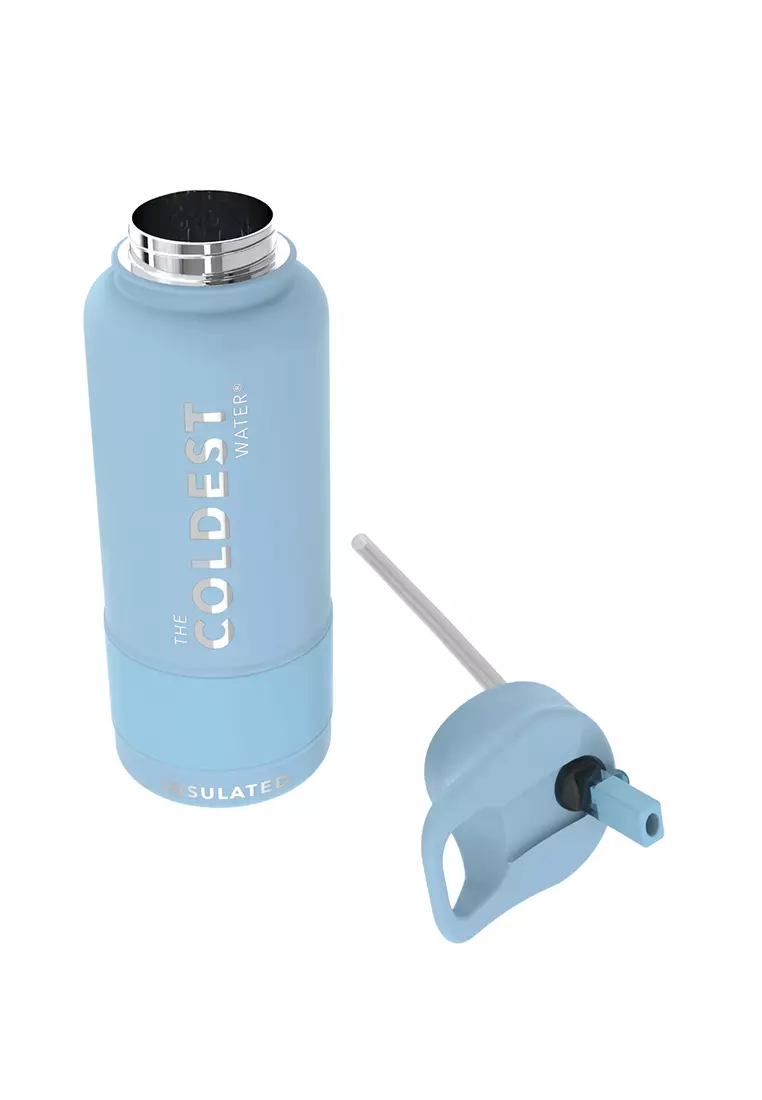 Buy The Coldest Water 32oz (1 Liter) Sports Water Bottle with Straw Lid