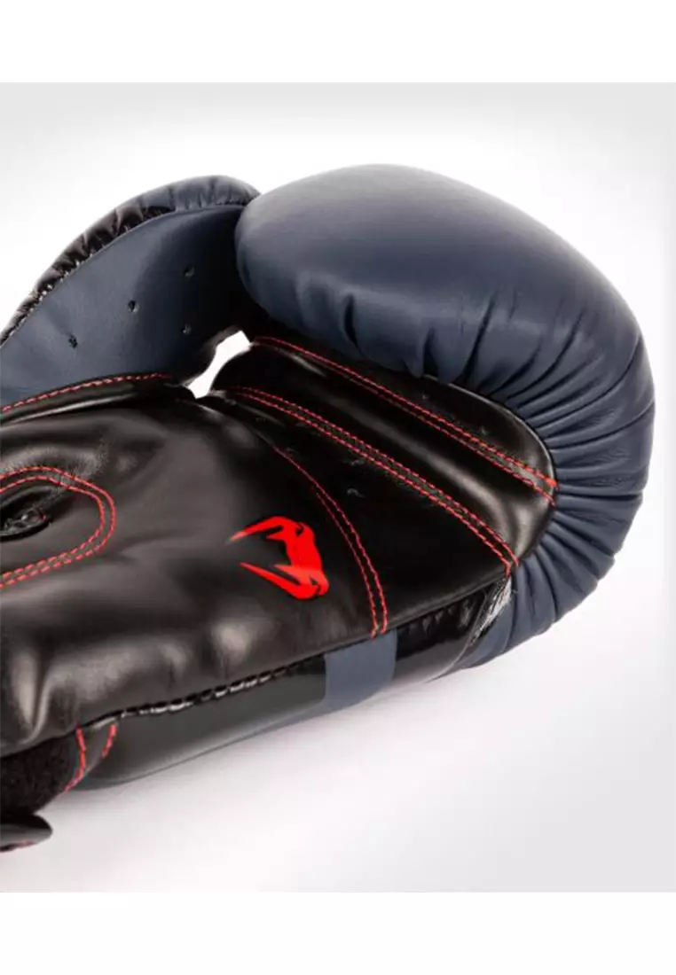Venum Elite Boxing Gloves Navy Blue/Black-Red