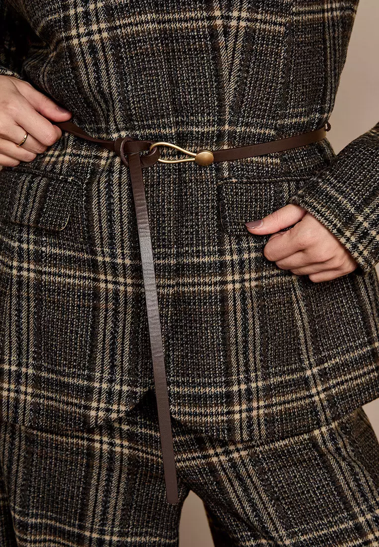 GWD Aimee Brown Check Blazer