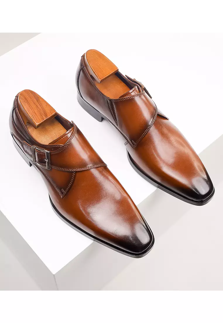 Business Leather Monk Strap Shoes MK5009-3