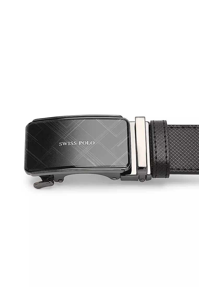 Gift Set - Leather RFID Wallet + 35mm Automatic Buckle Belt - Black