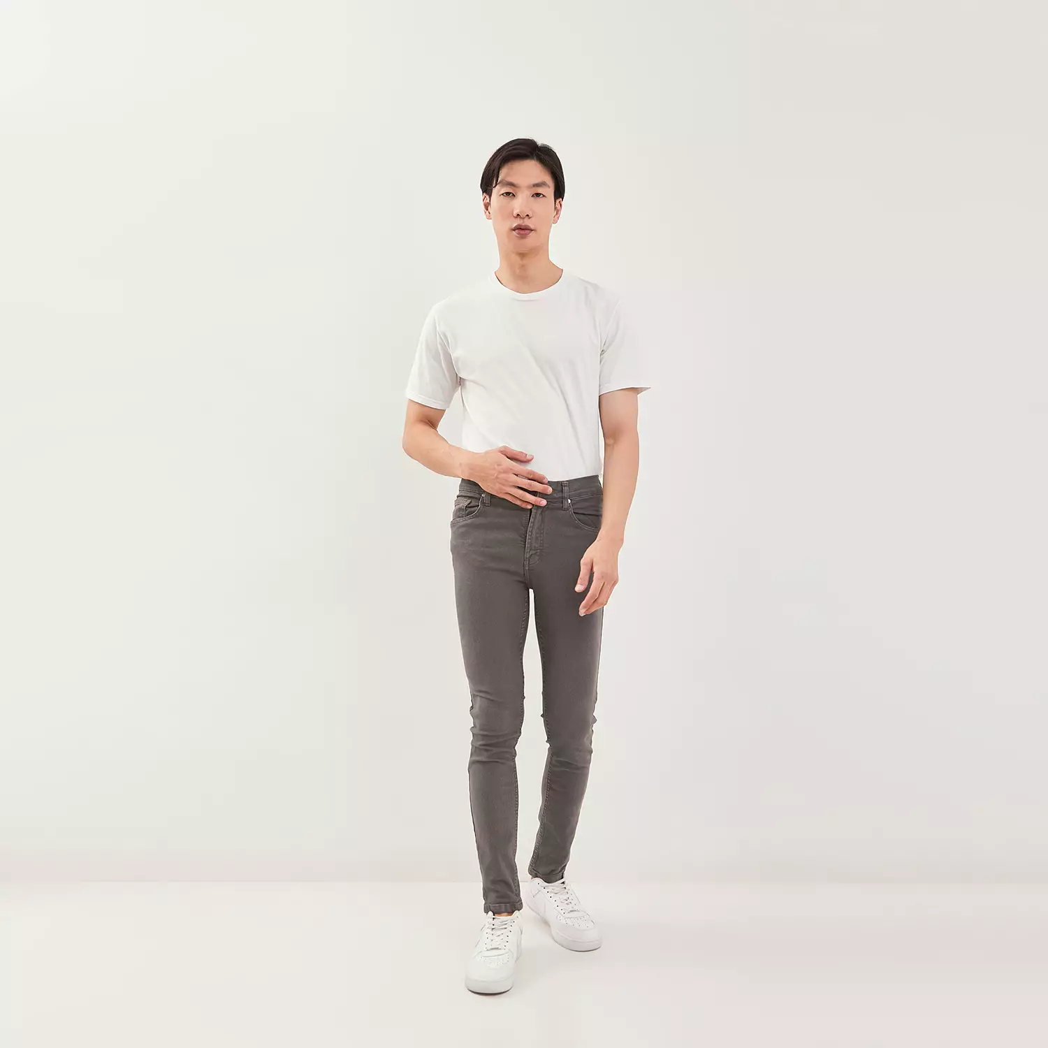 PAULMAY Celana Panjang Jeans Pria Slim Fit - Dark Grey