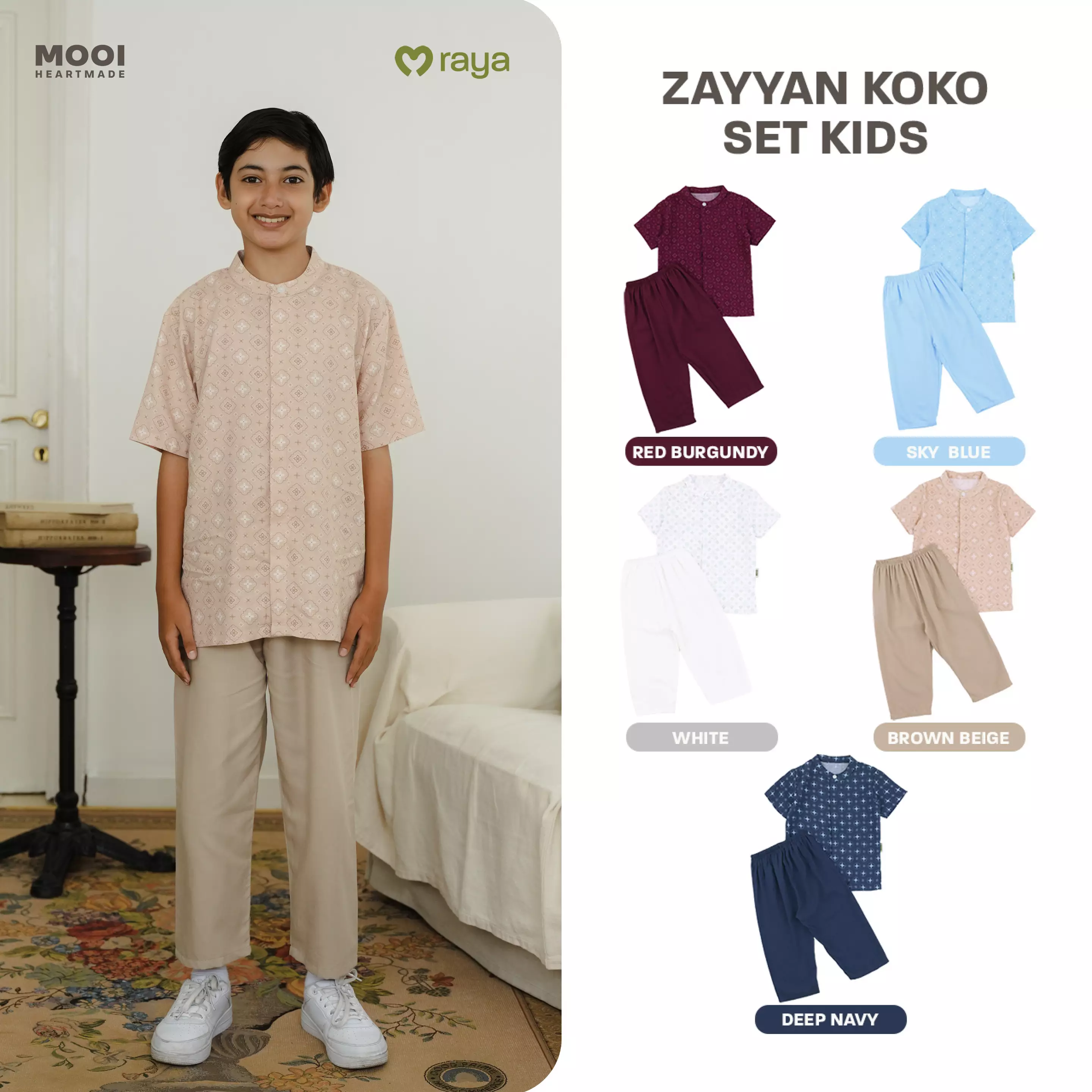 Jual Mooi Heartmade Mooi Zayyan Koko Set Setelan Koko Anak Raya ...