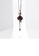 Glamorousky silver 925 Sterling Silver Plated Black Brilliant Temperament Rose Tassel Pendant with Garnet and Necklace 291E4ACC1DCAB1GS_3