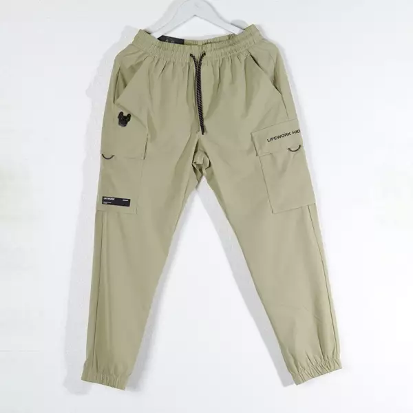 Celana LIFE WORK WOVEN RADOG SIDE LIGHT KHAKI CARGO JOGGER PANTS 100% ORIGINAL